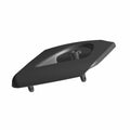 Matte black right lower fairing door with smooth finish and integrated mounting tabs.