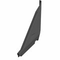Matte black angled bolster panel cover with smooth surface and subtle contour lines.