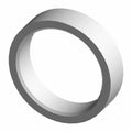 Silver metal clutch spacer limiter ring with smooth cylindrical shape.