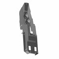 Gloss black front console panel for Polaris UTV with molded mounting points and a sleek, angular design.