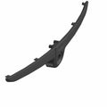 Gloss black curved trunk lock bezel with mounting tabs for motorcycle fitment.