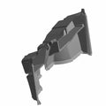 Gloss black front floor panel for Polaris Ranger UTV with angular molded plastic design.