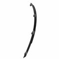 Black curved plastic rear fender closeout with mounting tabs for left side of motorcycle.