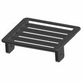 Black rectangular plastic intake panel with horizontal slats and mounting brackets on each side.