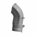 Gray molded plastic clutch hose air outlet with curved design and ribbed reinforcement bands.