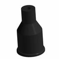 Black rubber boot with tapered cylindrical shape and small center hole designed to protect oil pressure switch.