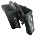 Saddlebag Bin, Left Hand and Right Hand. Black and Red by Indian (No Lids) (TAKEOFF)