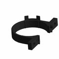 Black plastic water pump mount bracket with open circular design and mounting tabs.