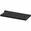 Black molded plastic inner tailgate panel with textured Polaris logo embossing.
