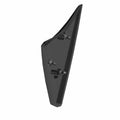Black triangular midframe cover with smooth finish and three mounting points.