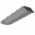 Silver quartz metallic left cargo box panel with mounting hooks and angular design.