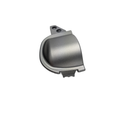 Matte silver-gray curved plastic driving light cover with mounting tab and clip slot.