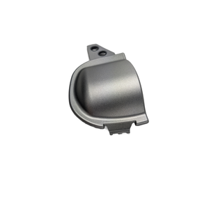 Matte silver-gray curved plastic driving light cover with mounting tab and clip slot.