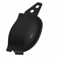 Matte black plastic right driving light cover with mounting bracket and two holes.