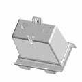 Matte black rectangular dash mount with angled top and mounting brackets designed for Polaris UTV.