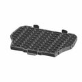 Gloss black polygonal mesh front fascia grille for Polaris UTV with integrated mounting tabs.