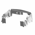 Black and silver molded radiator shroud with angular design for off-road vehicle cooling system.