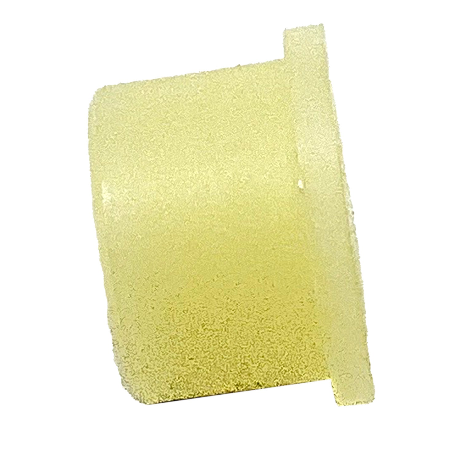 Light yellow cylindrical bushing with a flat flange, made of soft polyurethane material.