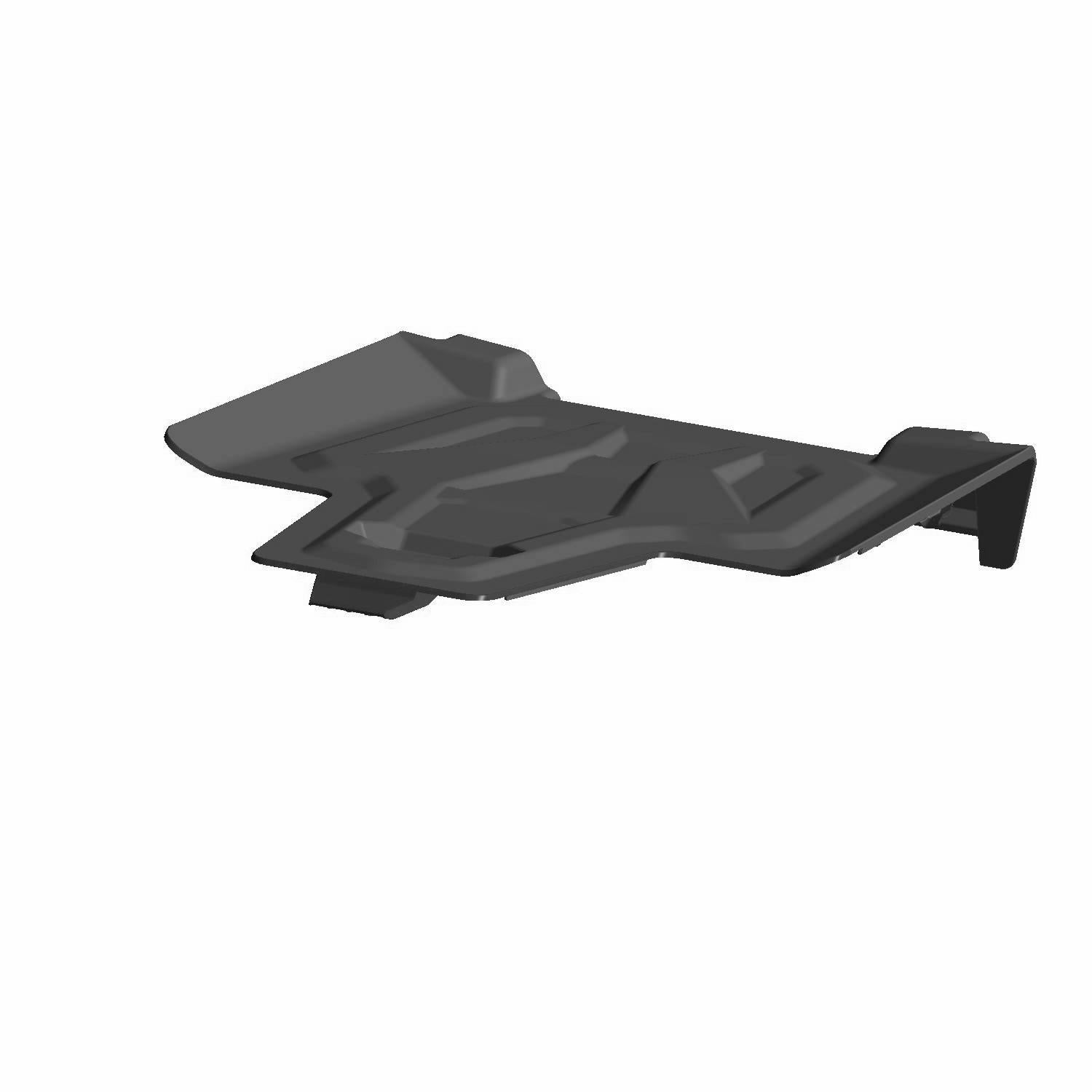 Black molded plastic airbox access panel with angular edges and raised contours designed for Polaris RZR RS1 models.