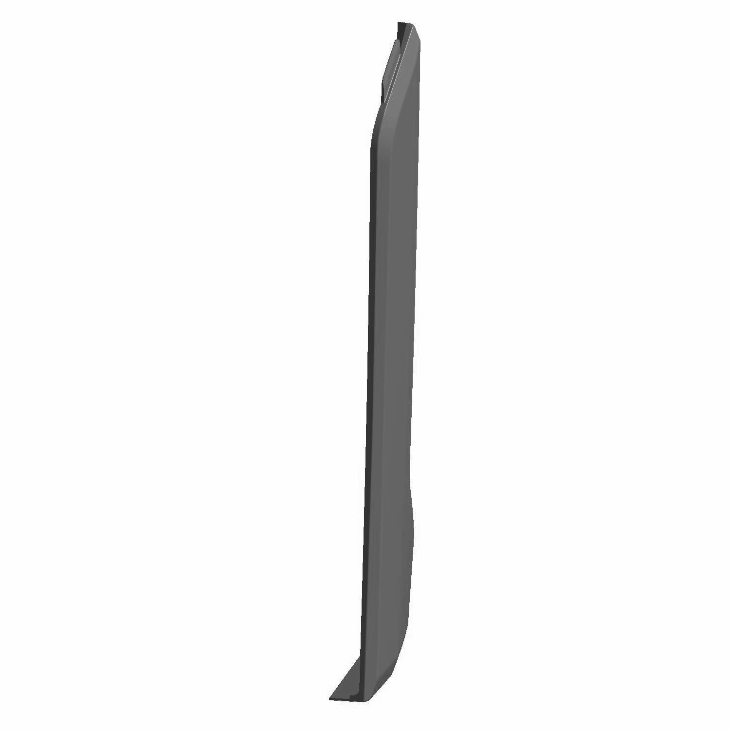 Matte black, narrow right-side UTV door accent panel with angled edges and smooth finish.
