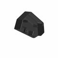 Gloss black angular plastic seat pivot cover for Polaris Ranger UTV.