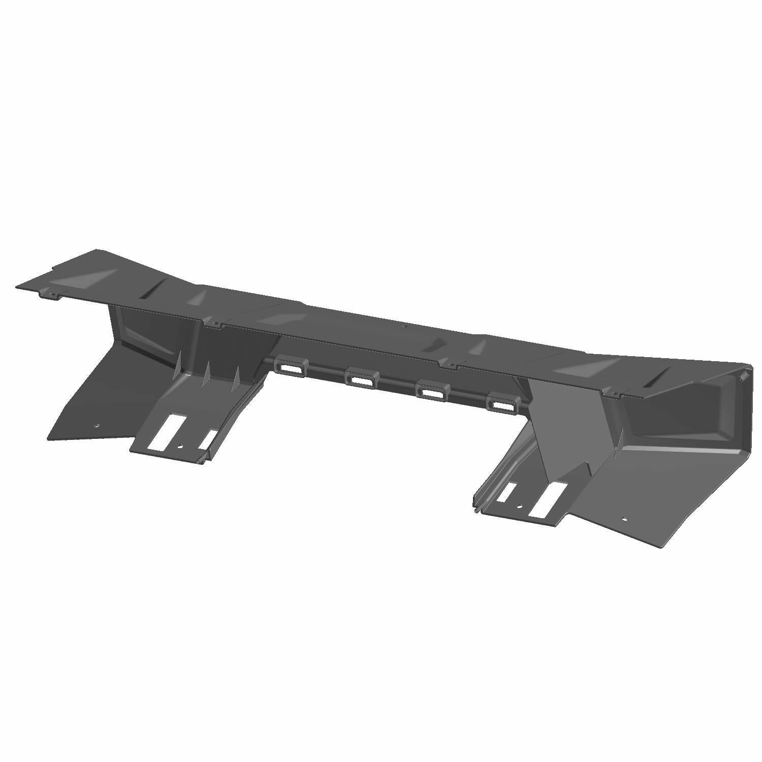 Black plastic Air Intake Housing designed for Polaris off-road vehicles with angular mounting brackets and ventilation slots.
