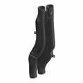 Black plastic rear tunnel duct set with two elongated, slightly curved tubes and mounting tabs.