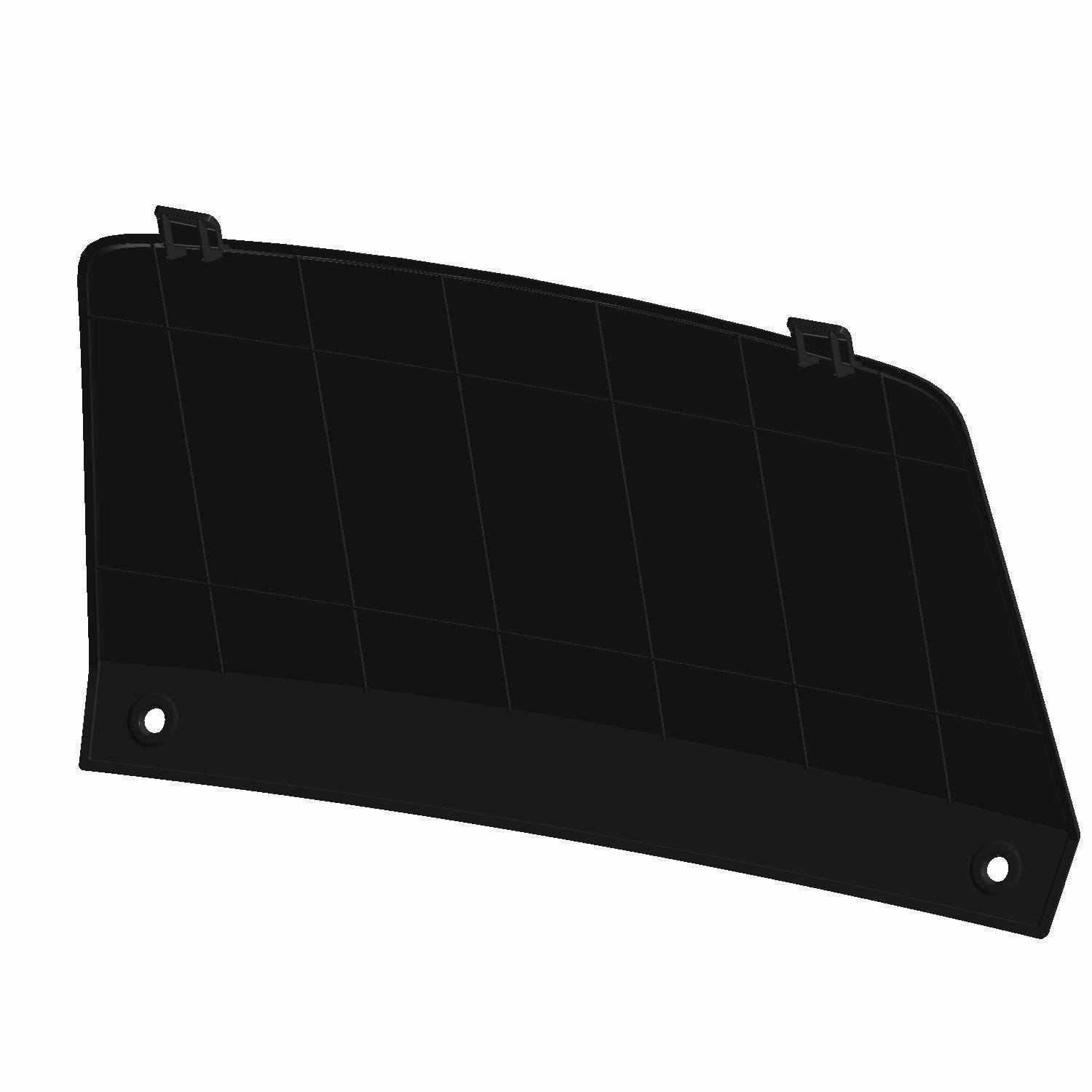 Black curved center hood panel with mounting holes, designed for Polaris Ranger 150 EFI.
