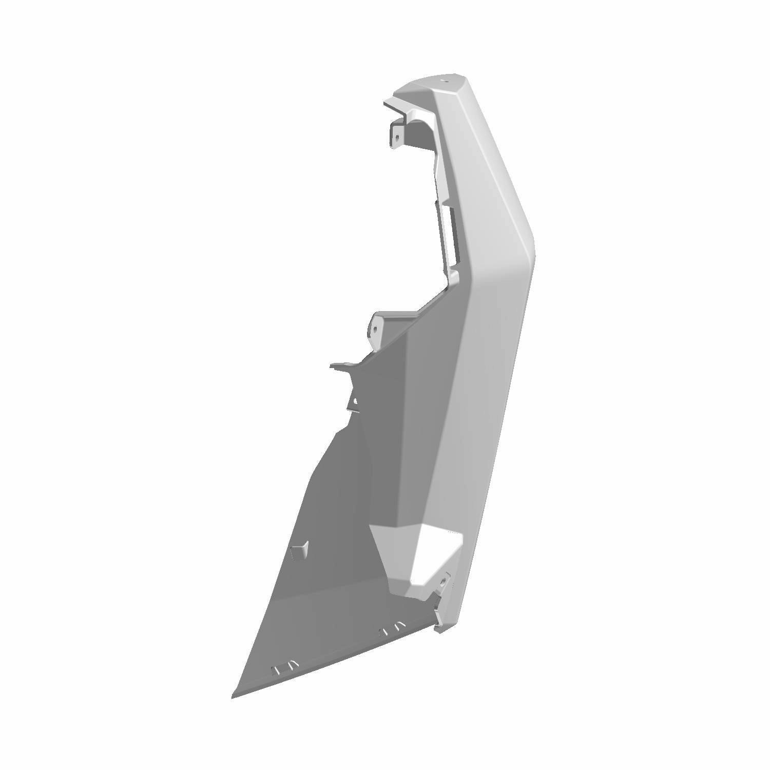 Right front upper fender for Polaris UTV in bright red with smooth, molded plastic design.