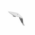 White lower right fender panel with mounting holes for 2020 Indian Chieftain Dark Horse motorcycle.