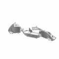 Silver-gray metal inner dash panel for Indian Chieftain Dark Horse motorcycle, contoured with mounting holes and brackets.