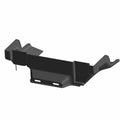 Glossy black front radiator shroud with angular design and mounting holes for Polaris UTVs.