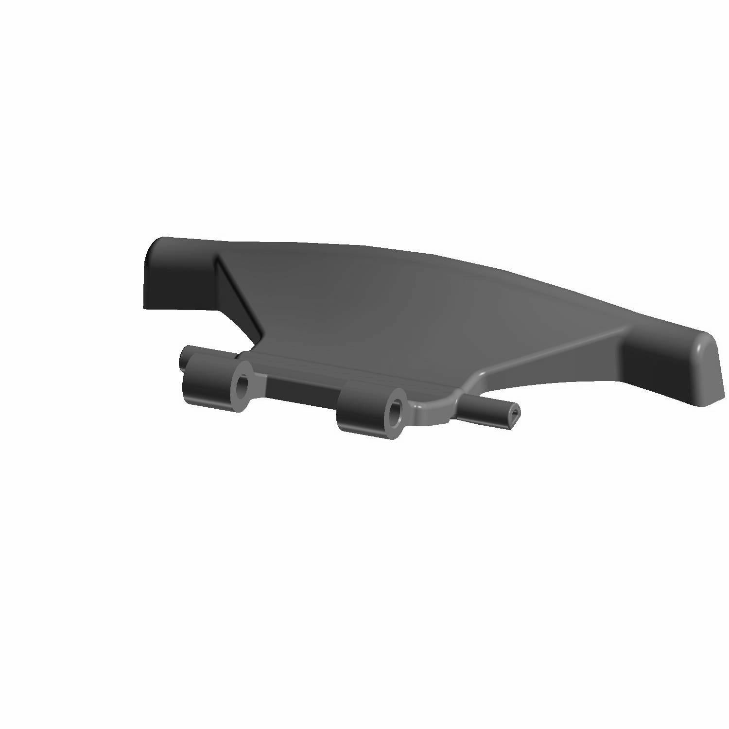 Black plastic seat release lever with angular design and mounting points for Polaris RZR models.