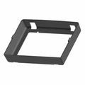 Black rectangular plastic gauge bezel with two square cutouts and a slightly raised edge.