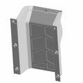 Black molded plastic tunnel floor cover with textured protective panels and mounting holes.