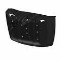 Black hard plastic trunk bin with contoured edges and mounting holes for motorcycle attachment.