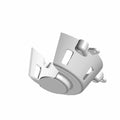 Gray plastic left saddlebag speaker cover with mounting tabs and cutouts.