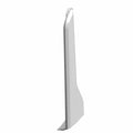 Matte green outer door trim panel with angular contours and mounting features, designed for right side use.