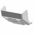 Gray ABS plastic motorcycle wire cover with contoured shape and mounting hole.