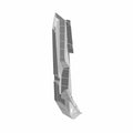 Black angular rear rocker panel for off-road UTV with mounting holes and reinforced edges.