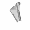Black rear upper door panel for Polaris off-road vehicle, molded plastic with mounting clips.