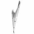 Black angular rear lower door panel for Polaris RZR side-by-side, molded plastic with mounting points.