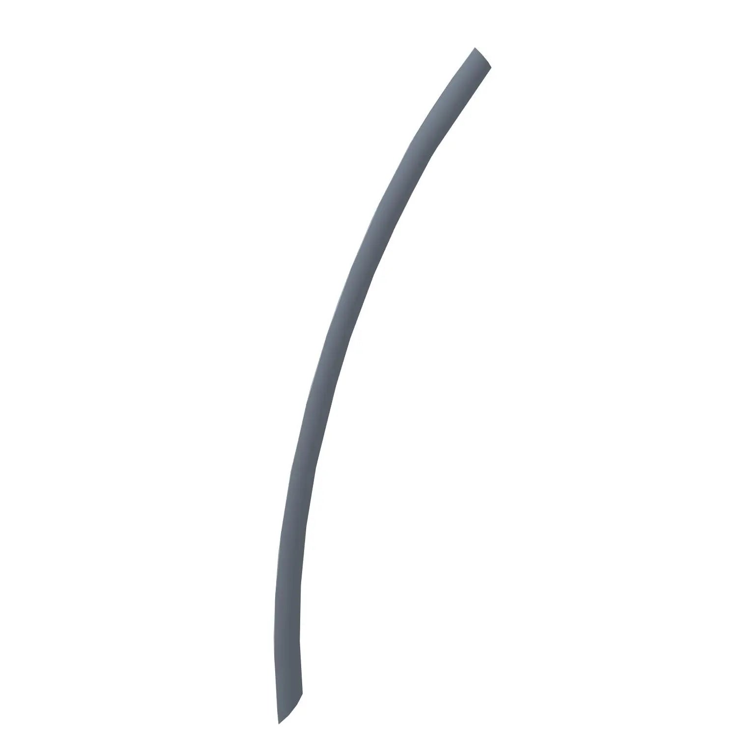 Black curved rear fender trim piece for left front motorcycle side.