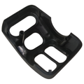 Black molded plastic switch control cover with three rectangular openings and mounting posts.