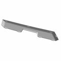 Metal gray glove box trim panel with angular cutouts and mounting slots designed for Polaris Ranger XP models.