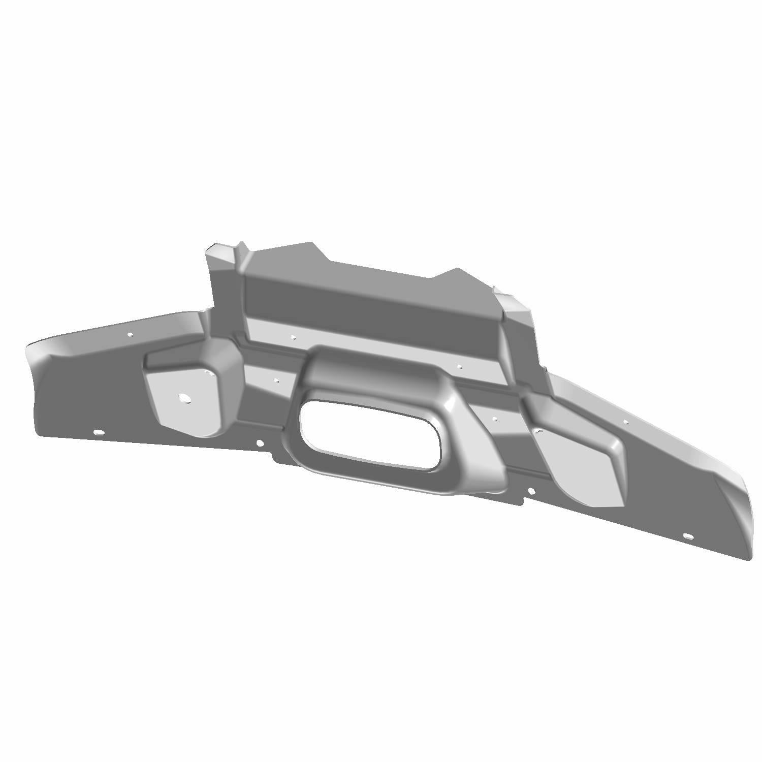 Black molded plastic hood liner with contoured design and multiple mounting points for UTV.