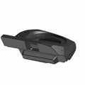 Black rear enclosure speaker for Polaris UTV with angular, rugged design and integrated mounting points.