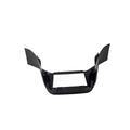 Black angular plastic display bezel with mounting points, designed for motorcycle dashboard integration.