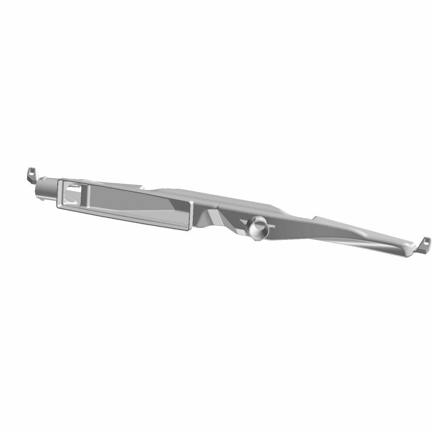 Gray plastic air defrost duct with angled vents and mounting points for Polaris vehicle.