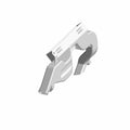 White plastic floor air duct with contoured shape and mounting features.